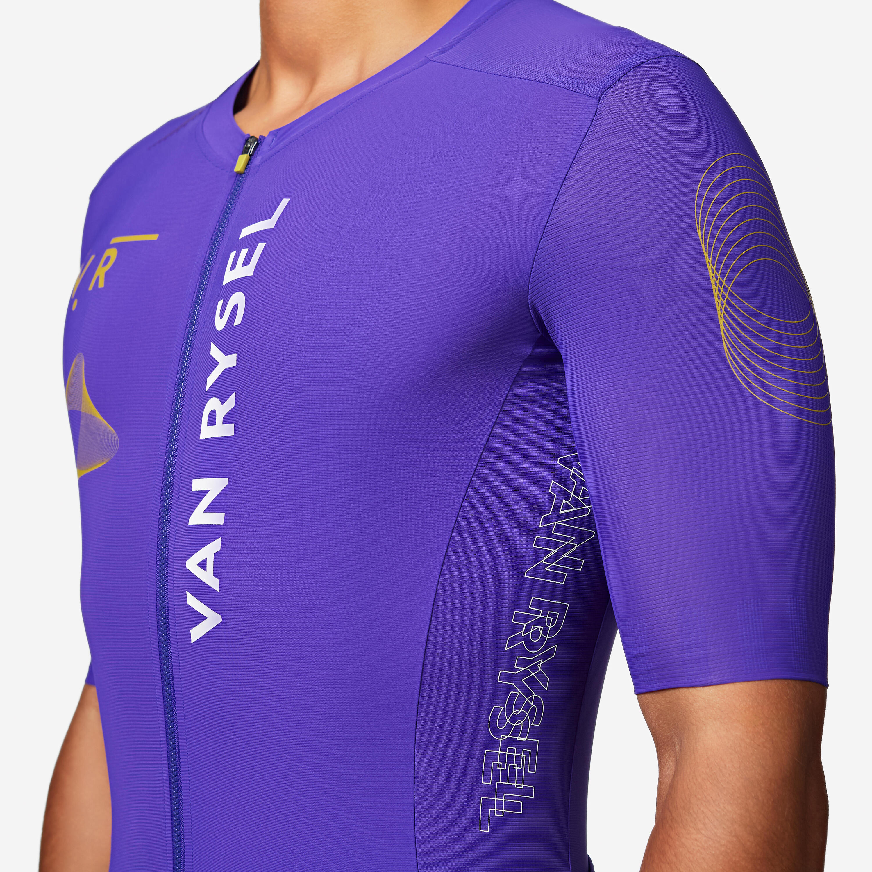 Unisex Road Cycling Short-Sleeved Jersey Racer 2 - Purple 9/13