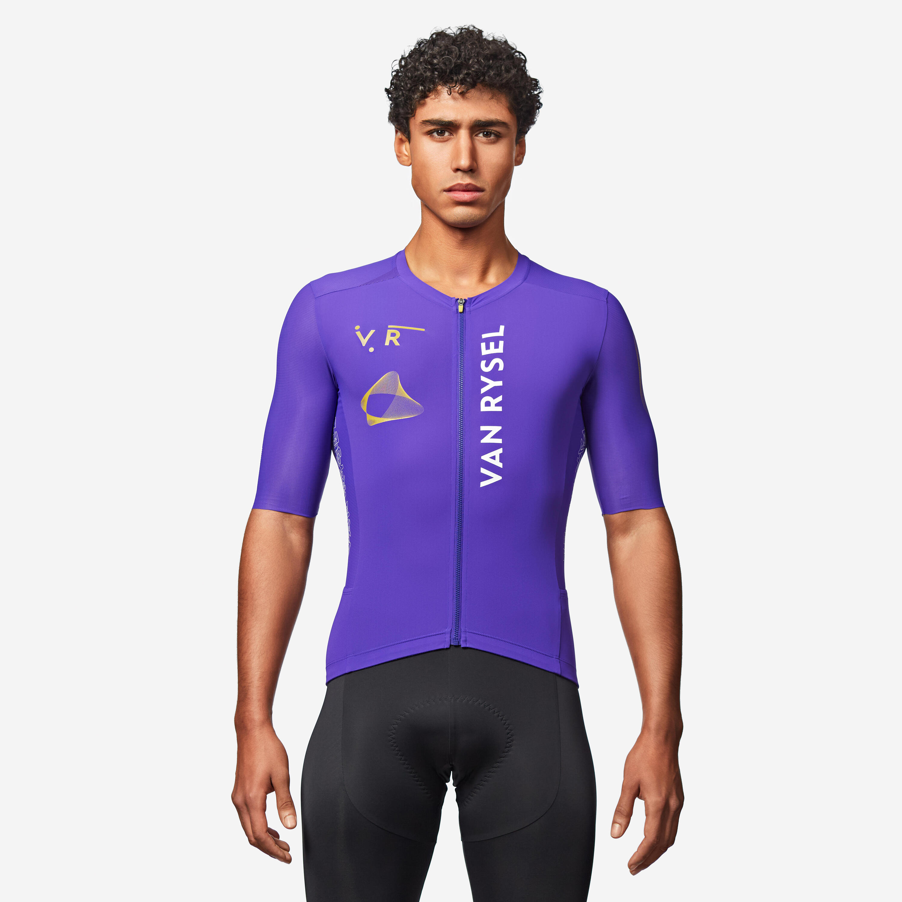 Unisex Road Cycling Short-Sleeved Jersey Racer 2 - Purple 2/13