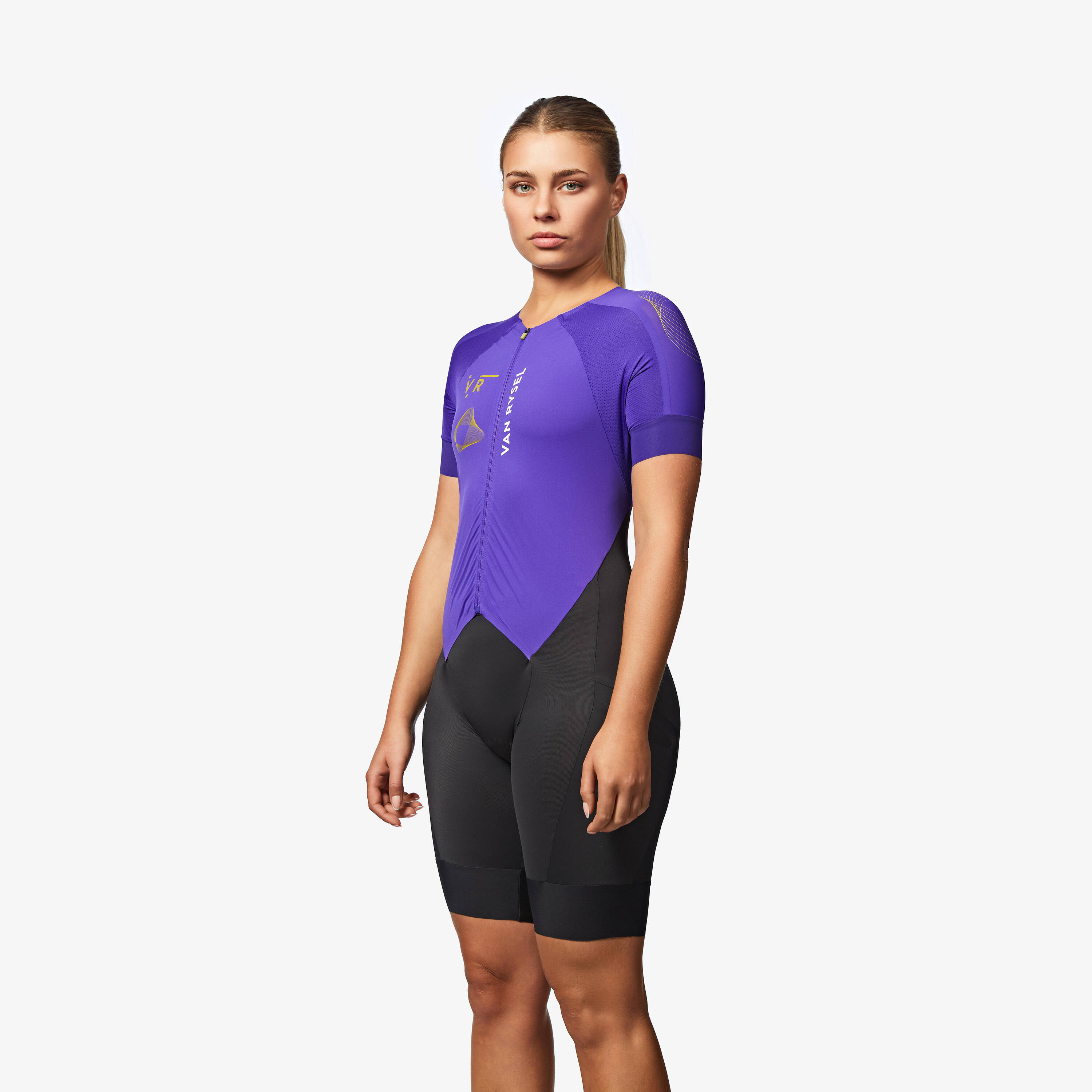 Women Triathlon Trisuit Quick Dry & Breathable - Black & Purple -  2
