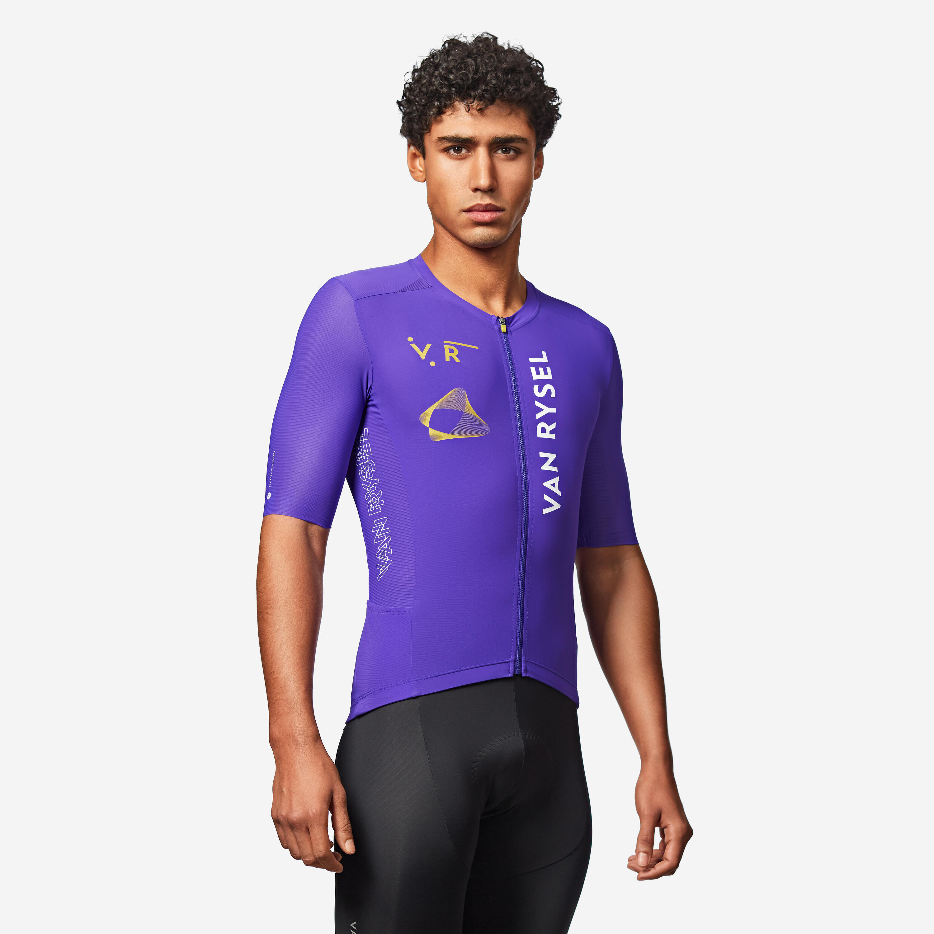Unisex Road Cycling Short-Sleeved Jersey Racer 2 - Purple 4/13