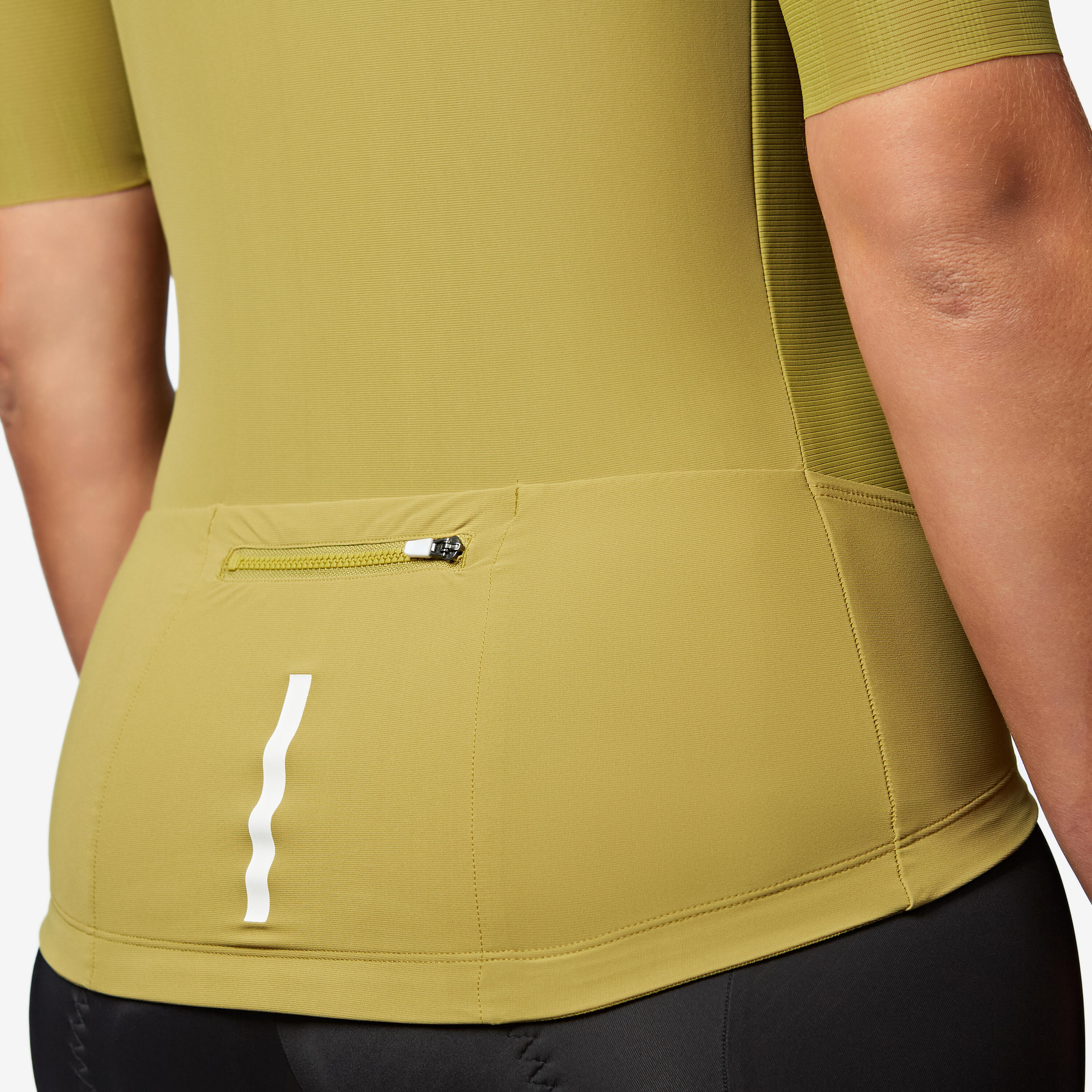 Radtrikot Rennrad kurzarm Sommer Unisex "Racer 2" Khaki 5/11