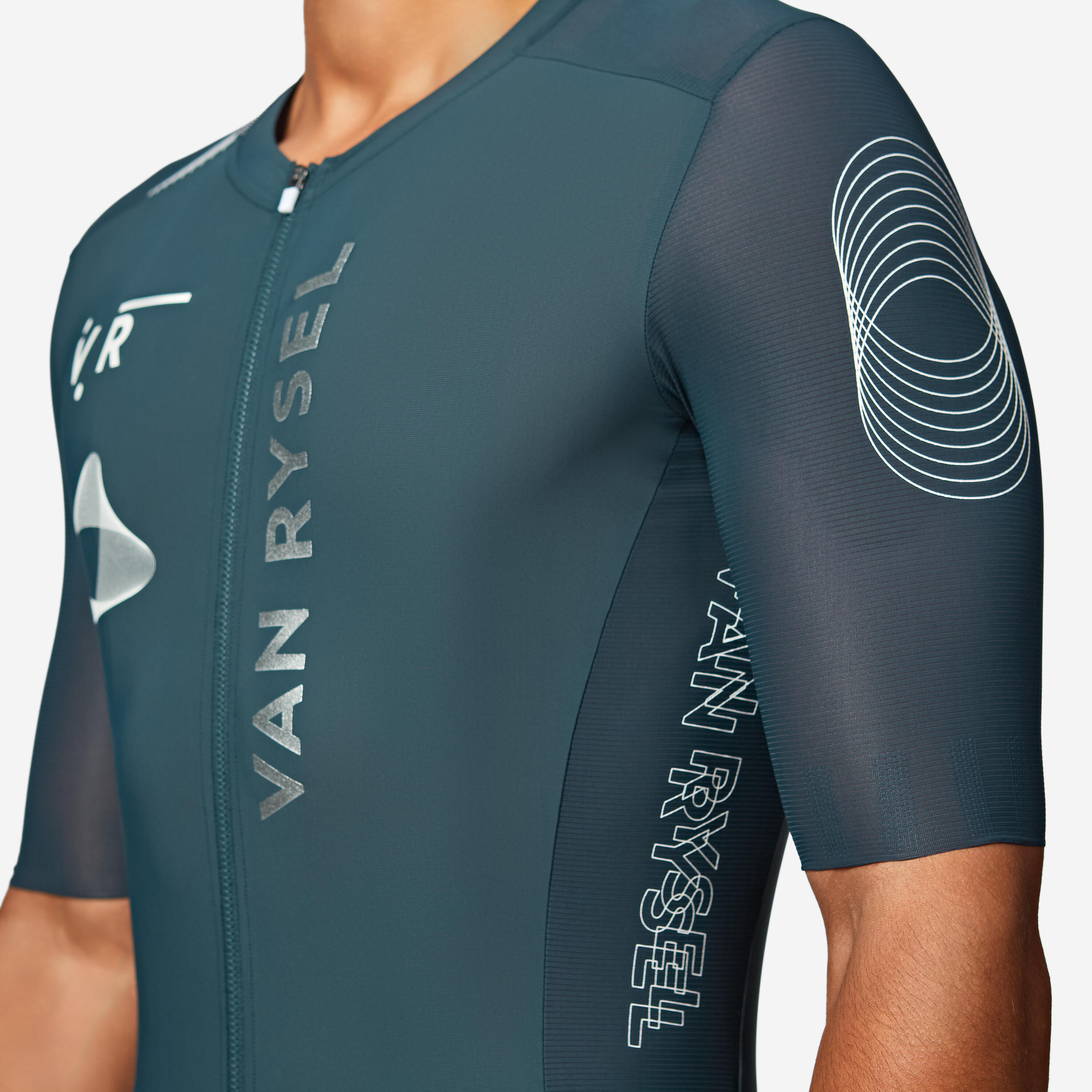 Camisola de Manga Curta de Ciclismo de Estrada Verão Homem/Mulher RACER 2 Verde 9/12