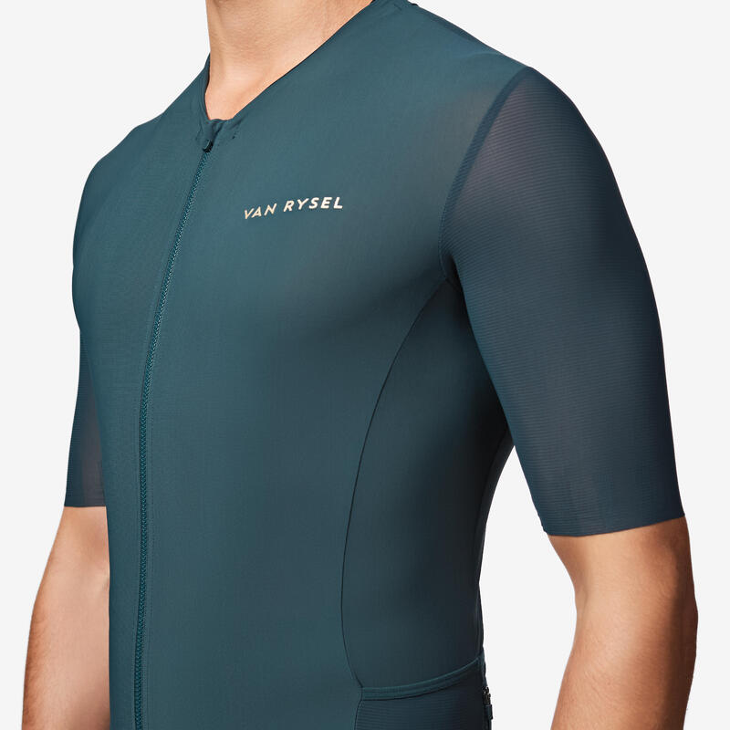 Maillot Vélo Route manches courtes été EDR ULTRA vert