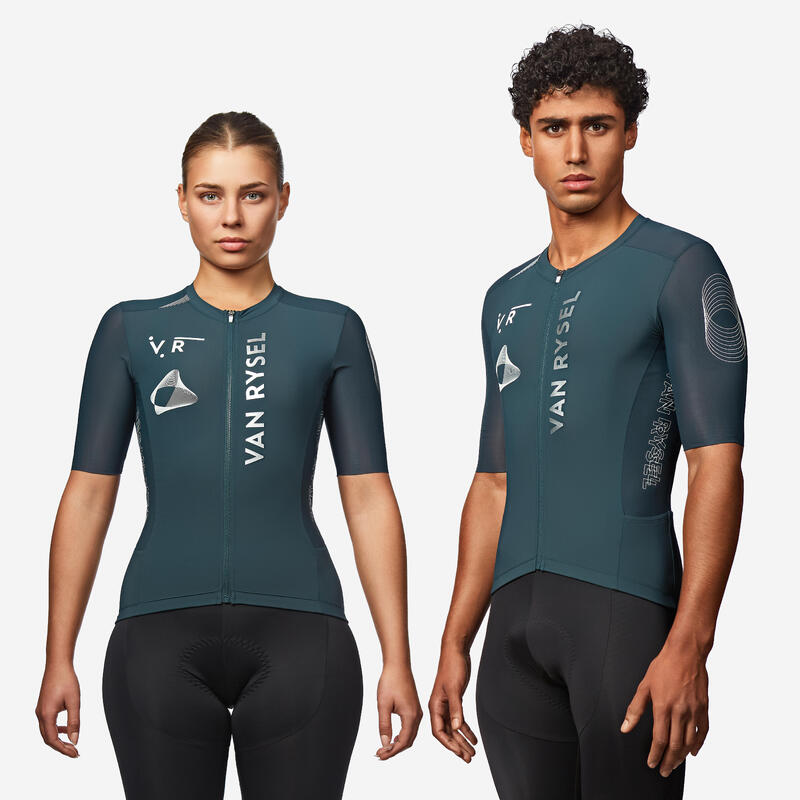 Maillot de vélo route manches courtes été unisexe - RACER 2 violet