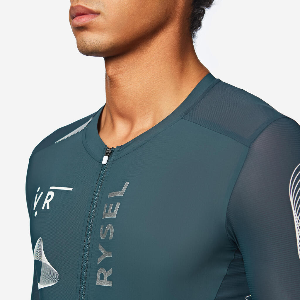 Plava uniseks biciklistička majica kratkih rukava RACER 2