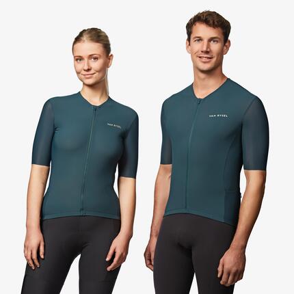 Maillot manches courtes de vélo route longue distance unisexe, EDR ULTRA violet