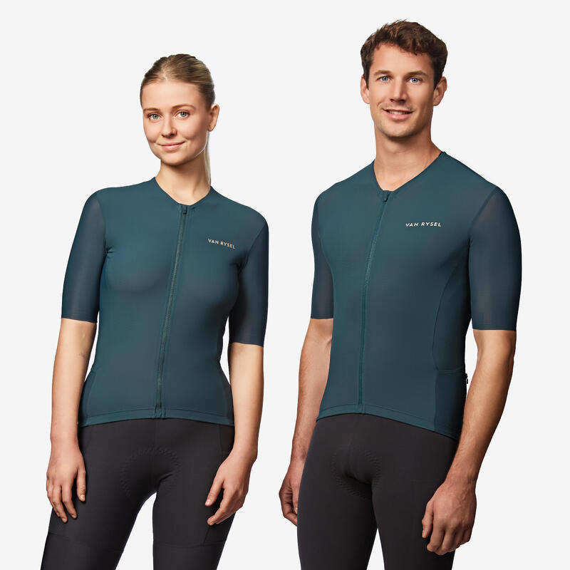 Maillot Vélo Route manches courtes été EDR ULTRA vert