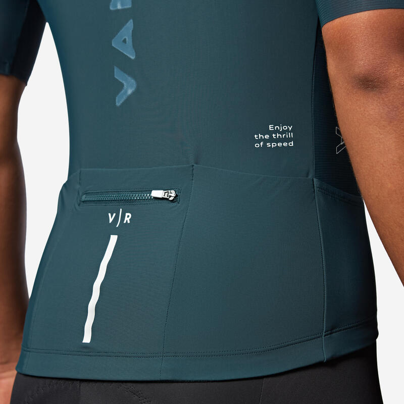 Maillot de vélo route manches courtes été unisexe - RACER 2 green