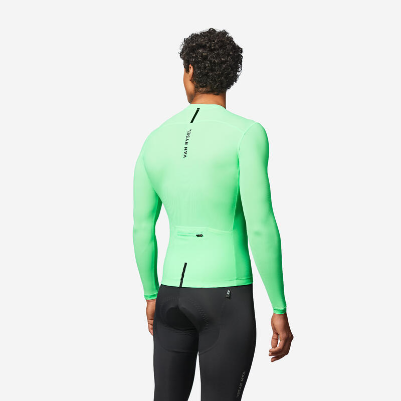 Maillot vélo route manches longues été unisex uvp RCR 2 vert