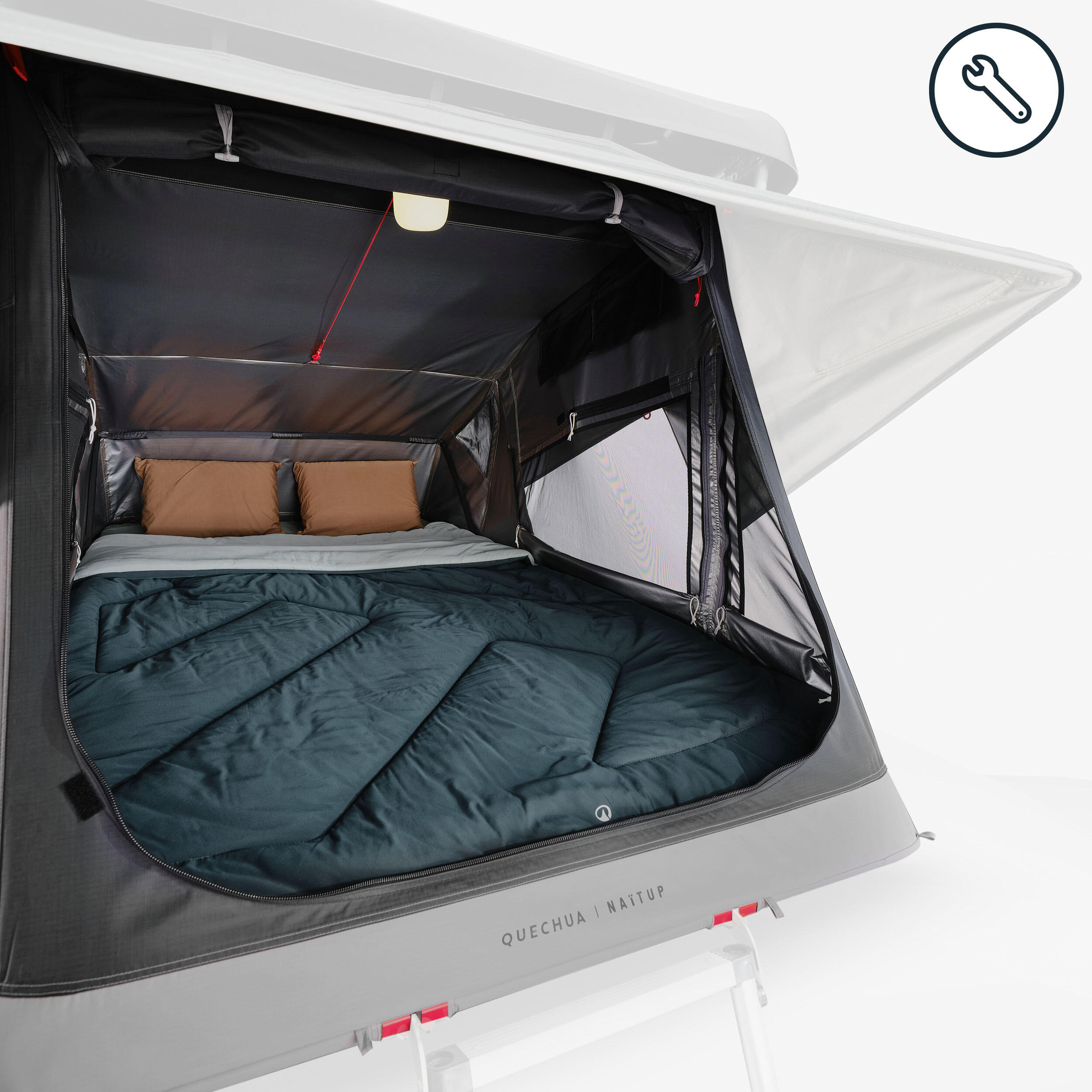Chambre pour tente de toit Quechua X NaïtUp Fresh & Black 2P 2/2