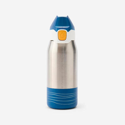 Fietsbidon voor kinderen 3-6 jaar rvs blauw 350 ml