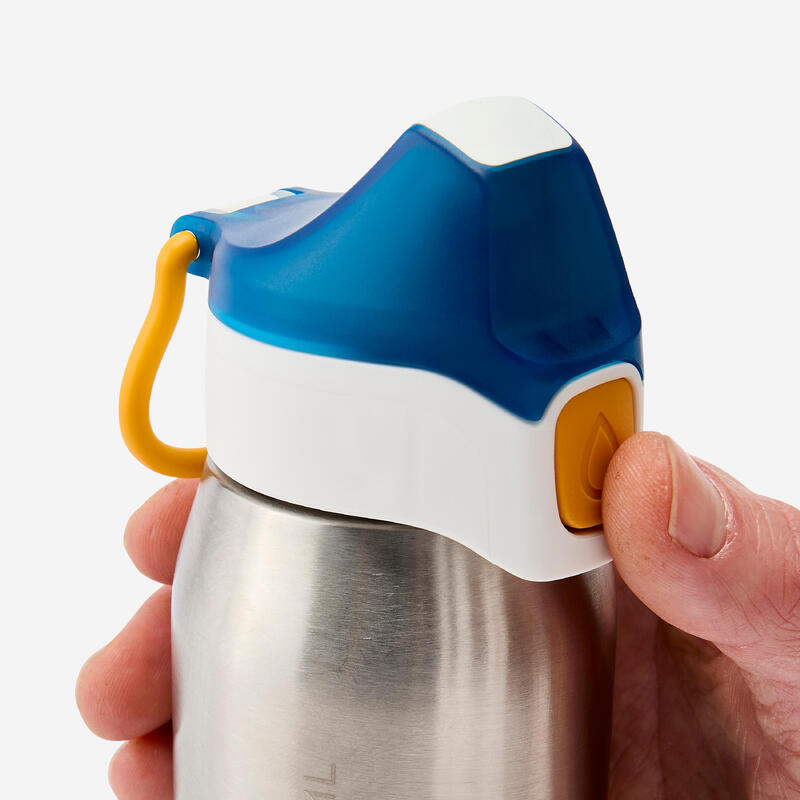 Pipetli 350 ml Paslanmaz Çelik Matara Mavi