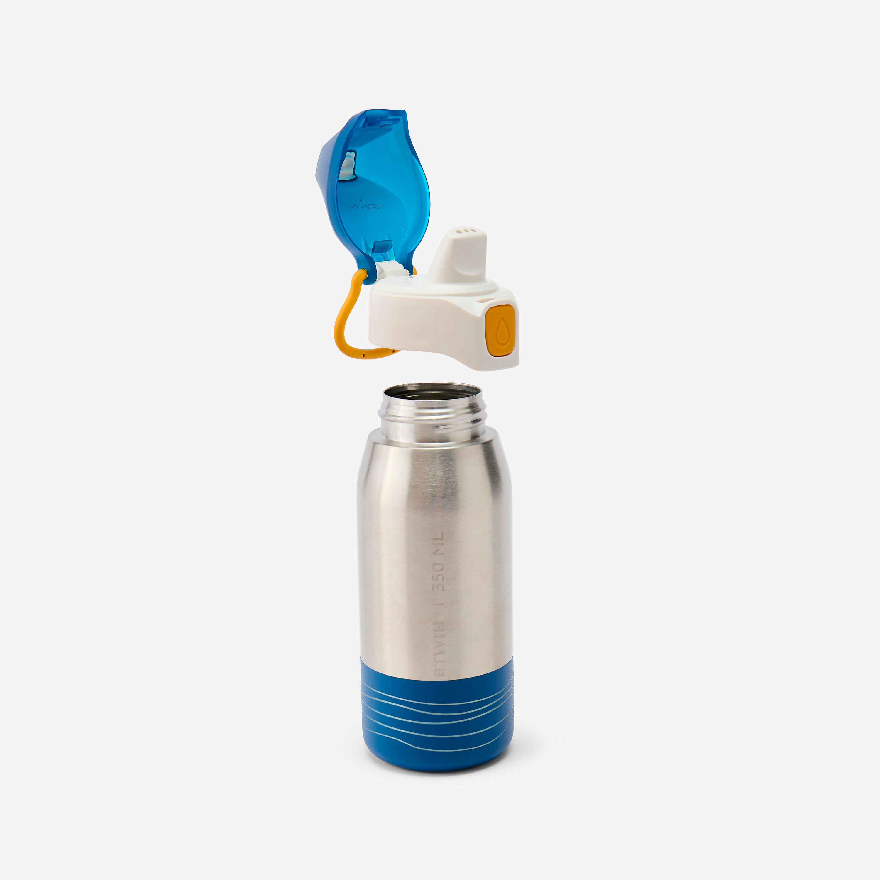Kids' 3-6 Years 350 ml Stainless Steel Bike Bottle - Blue 3/9