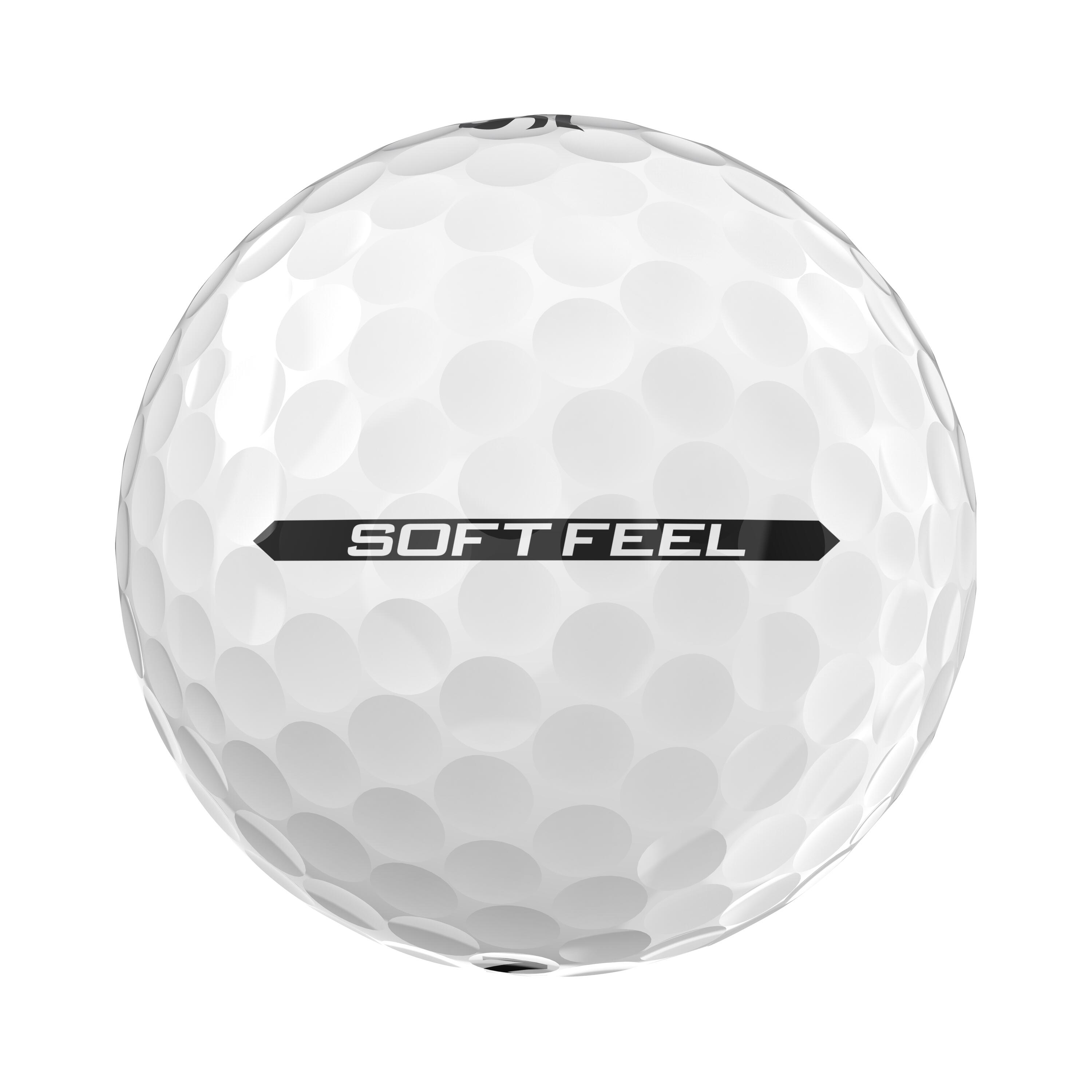 Balles golf x12, Srixon Soft Feel blanches 3/7