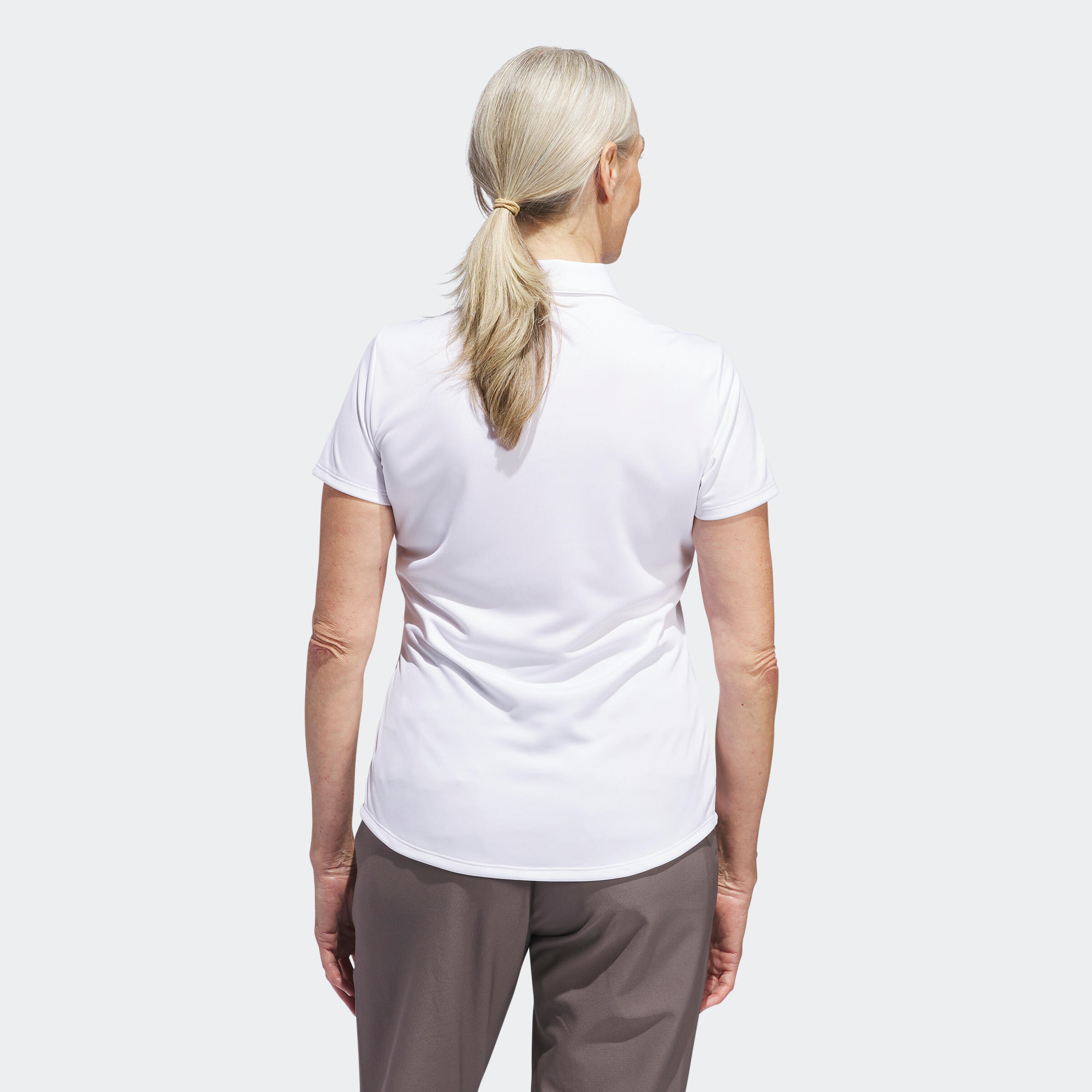 Polo golf mujer, adidas blanco 2/4