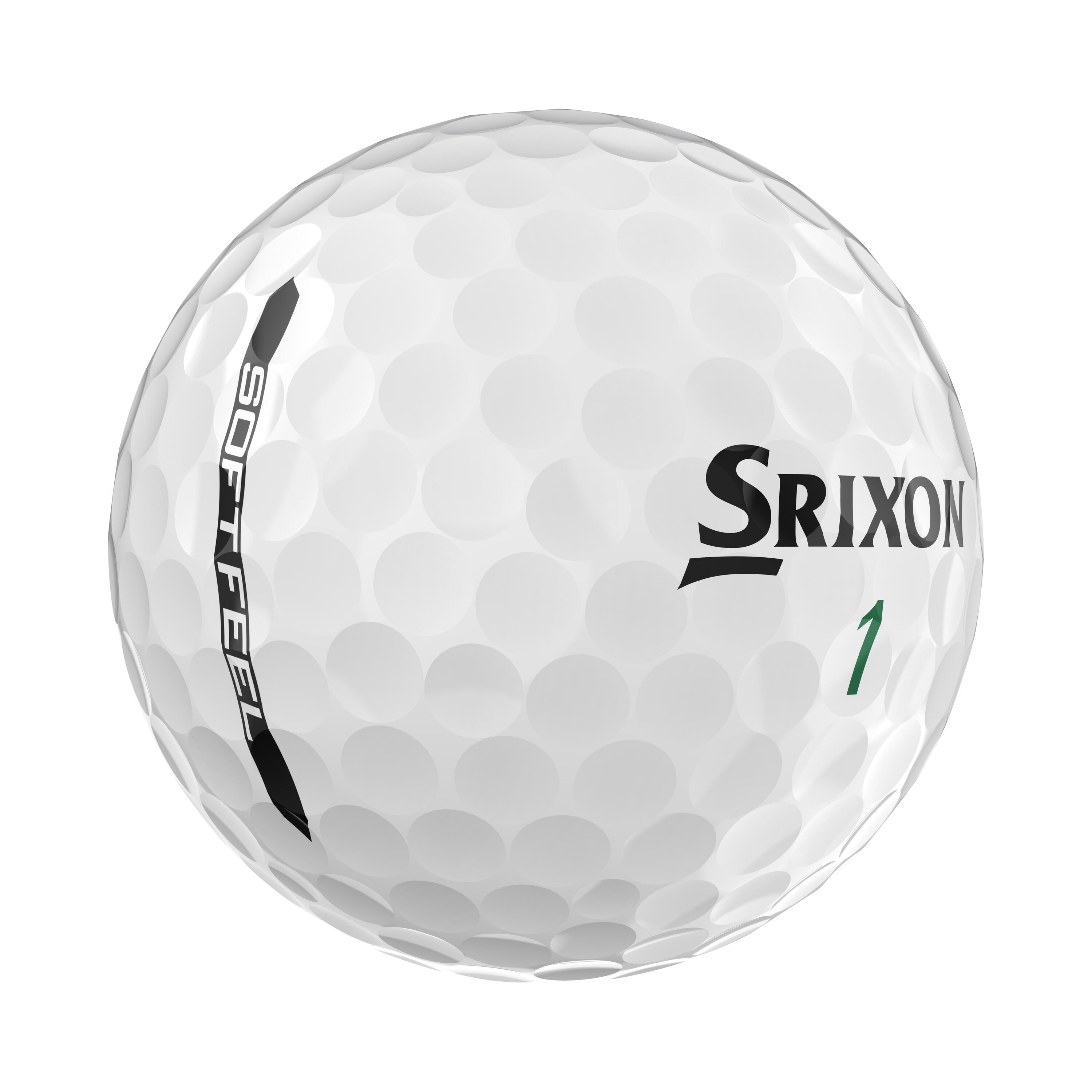 Balles golf x12, Srixon Soft Feel blanches 4/7