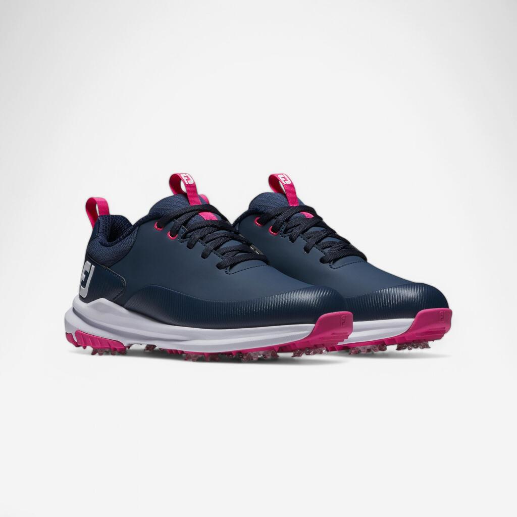 Ženski čevlji za golf, FootJoy Tour Rival, modro roza