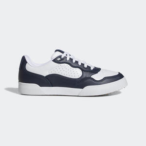 Zapatos golf hombre, adidas Retrocross azul marino y blancos