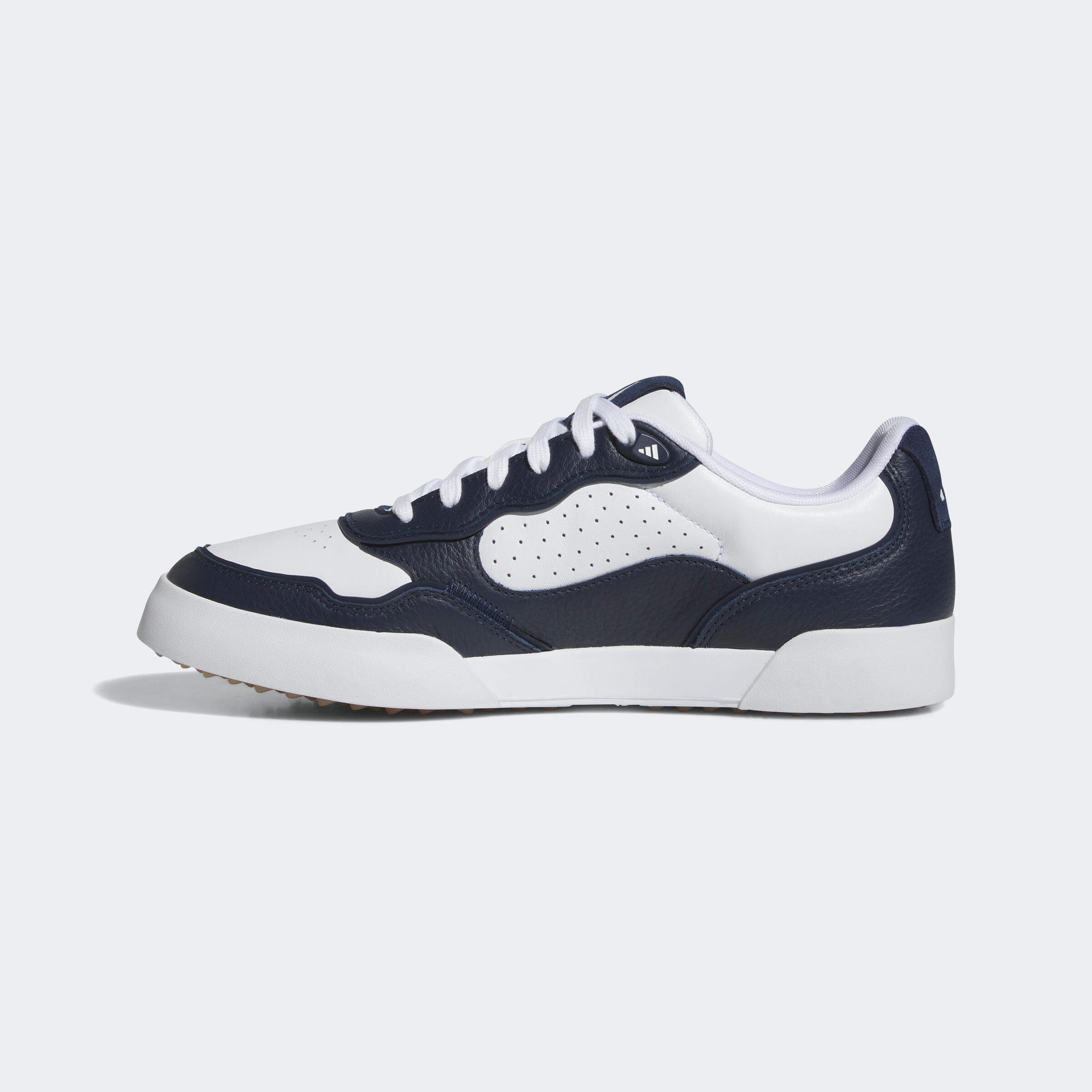 Chaussures golf homme, Adidas Retrocross bleu marine et blanches 2/6