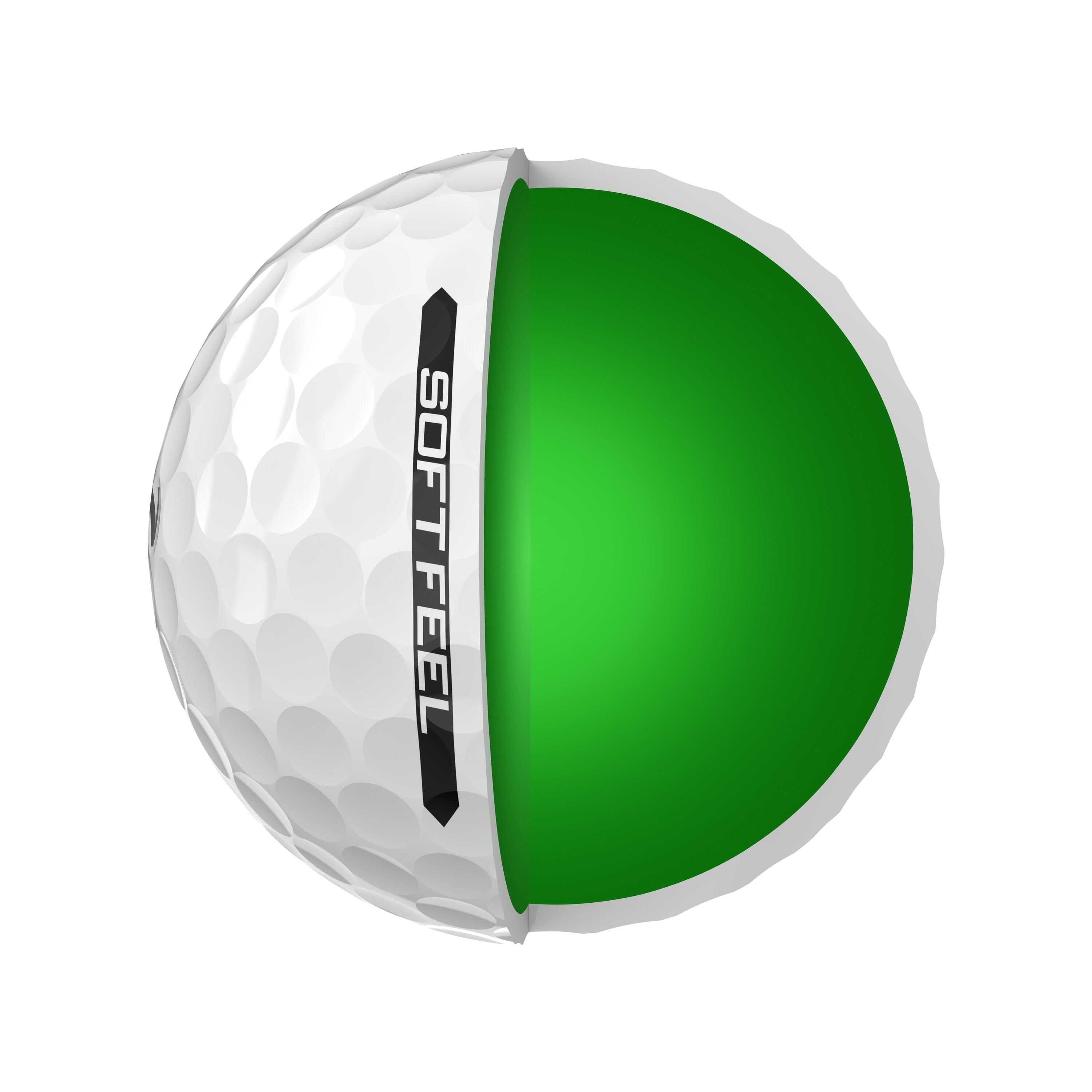 Balles golf x12, Srixon Soft Feel blanches 5/7