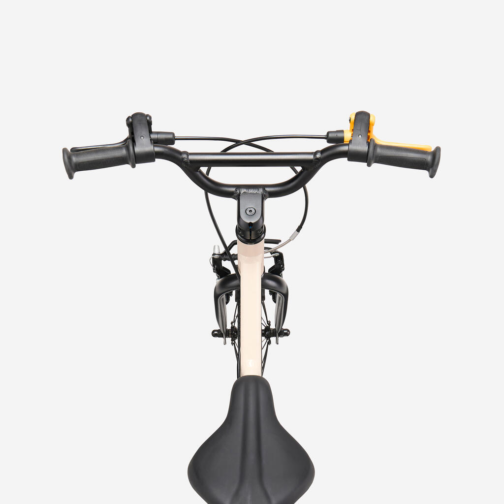 Bicicleta de 16 pulgadas beige para niños de 4 a 6 años Discover 900