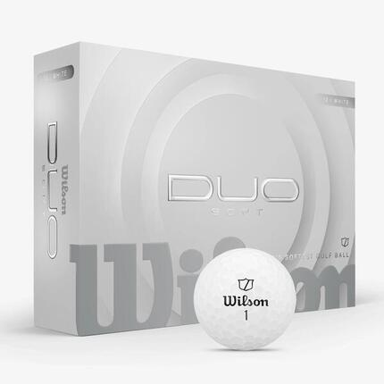 Balles de golf x12, Wilson Duo soft blanc