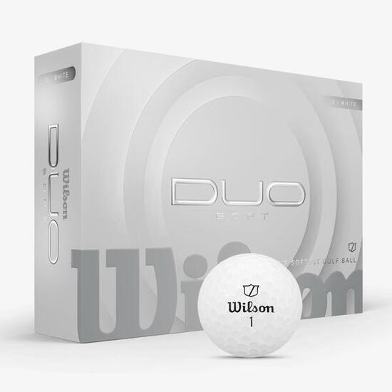 Balles de golf x12, Wilson Duo soft blanc