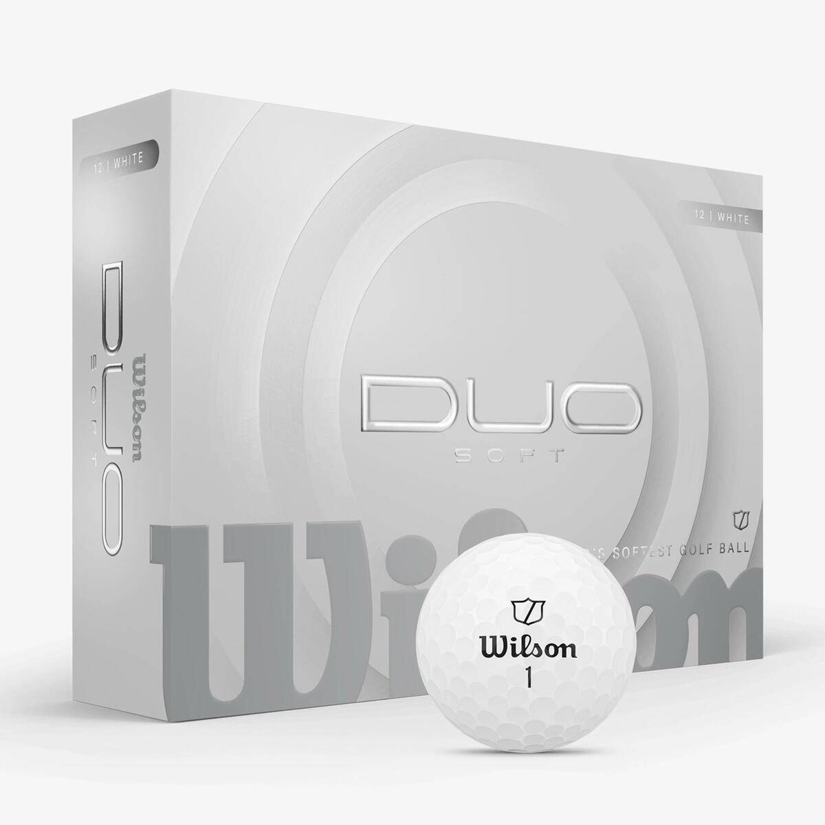 Balles de golf x12, Wilson Duo soft blanc