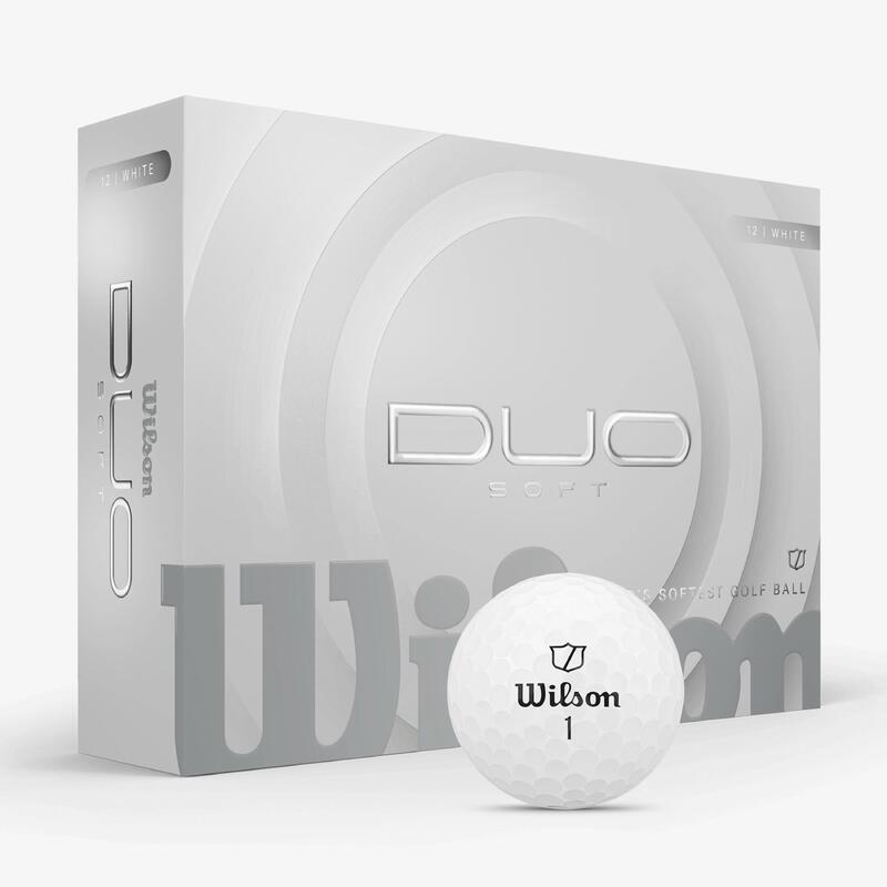 Set 12 mingi golf Wilson Duo soft Alb