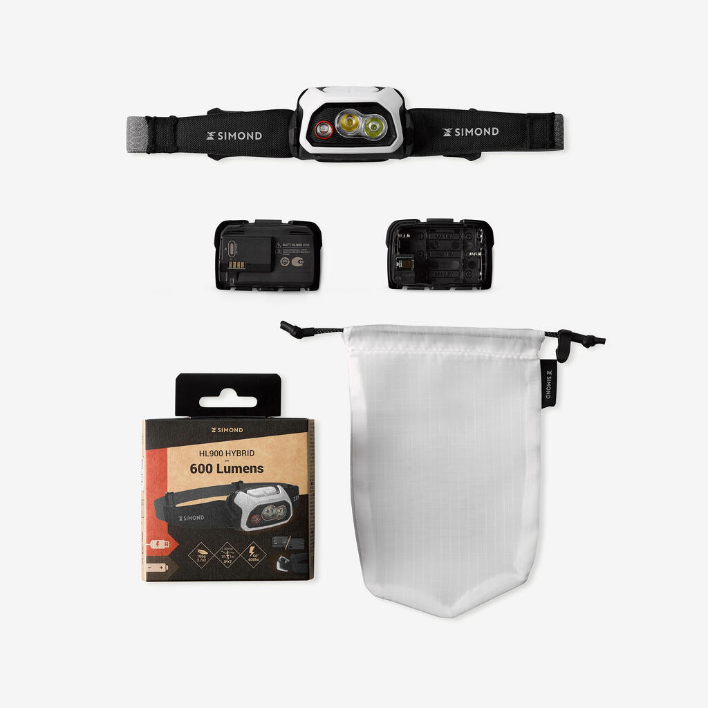 RECHARGEABLE HEADLAMP - 600 LUMENS - HL900 USB V3 khaki