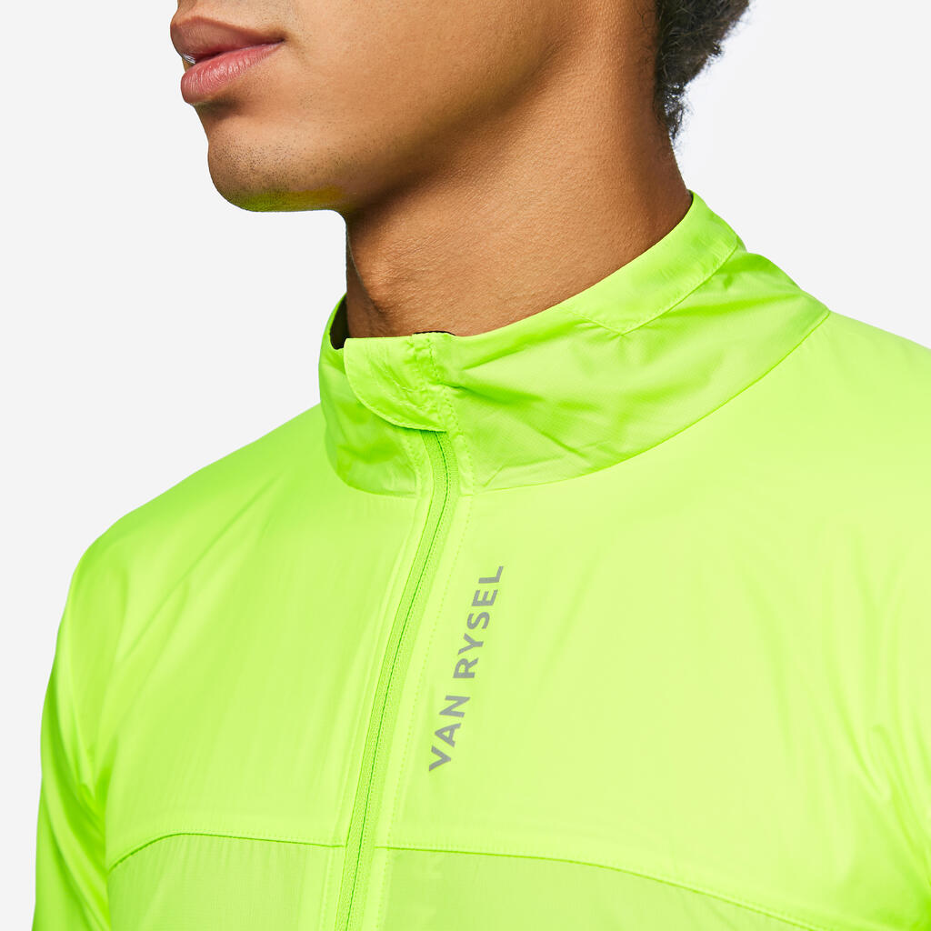 Men's Long-Sleeved Ultra-Light Road Cycling Windbreaker Racer - Yellow