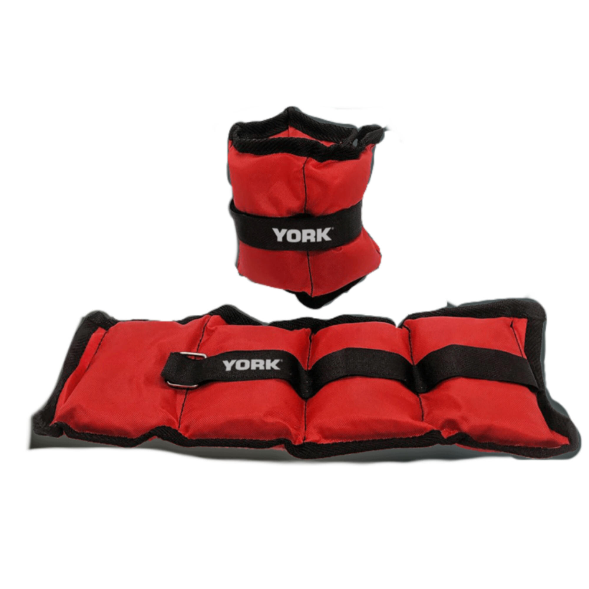 York Fitness 1KG Ankle & Wrist Weights - Red