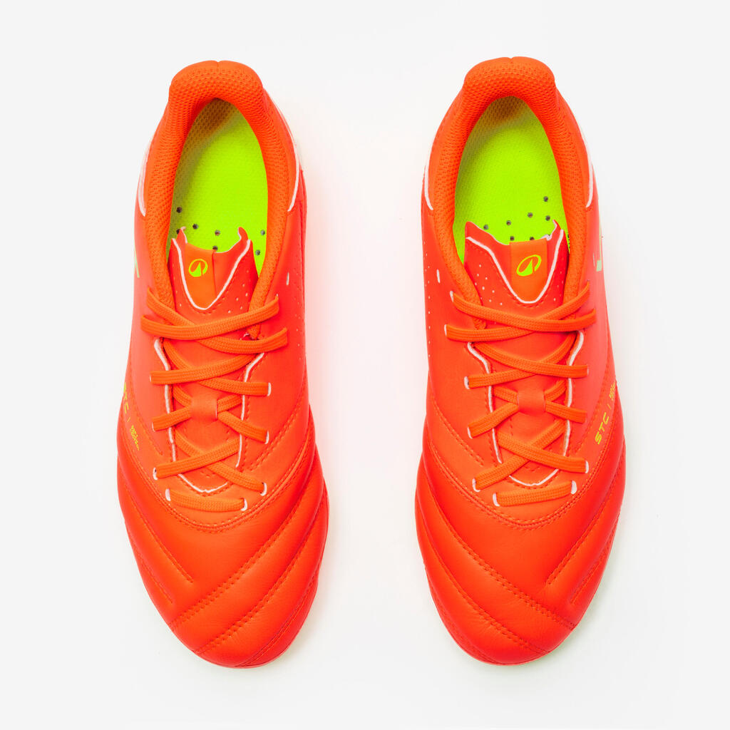 Kinder Fußball Nockenschuhe FG Leder ‒ Viralto II Acid rot 