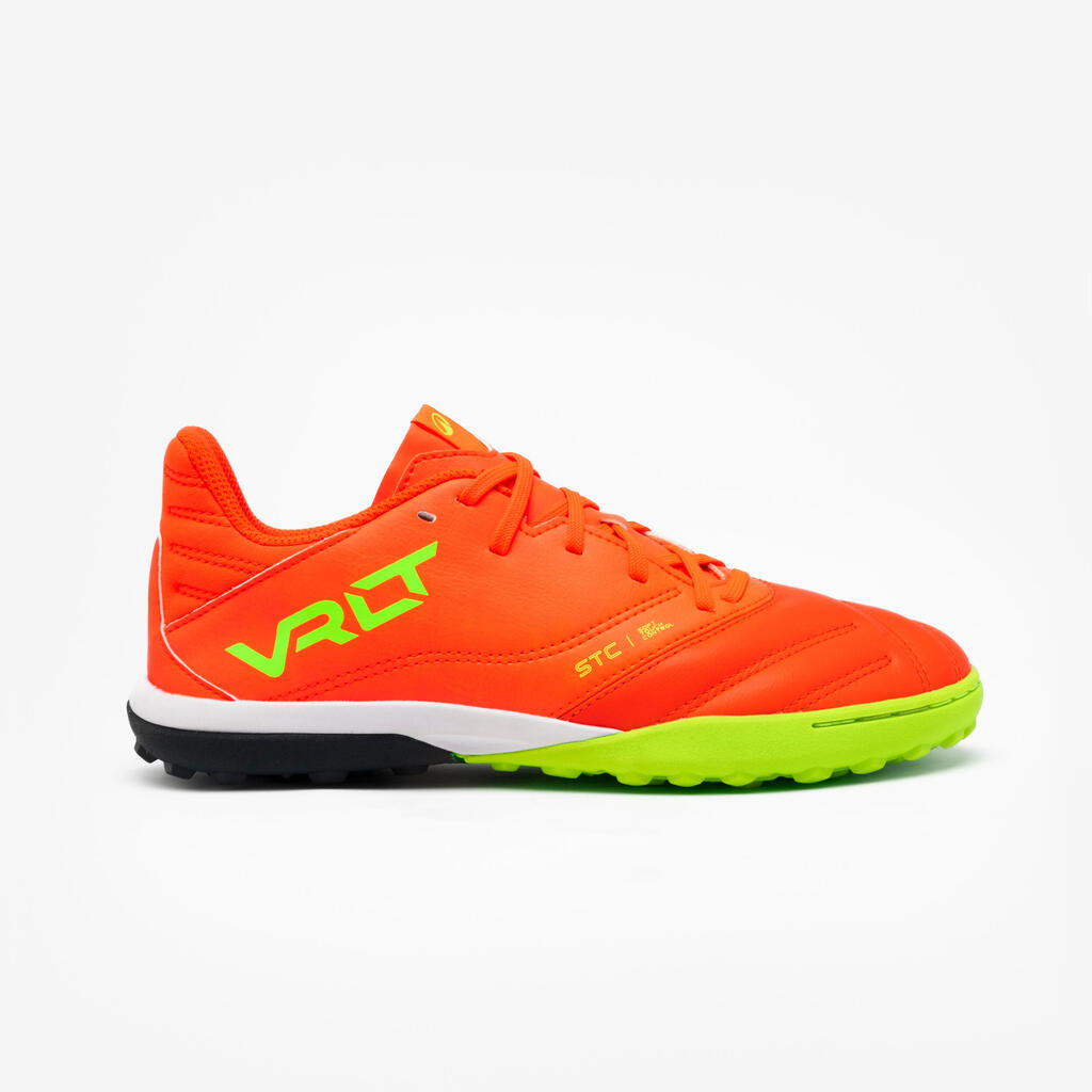 Kids' Leather Football Boots Viralto II TF - Orange