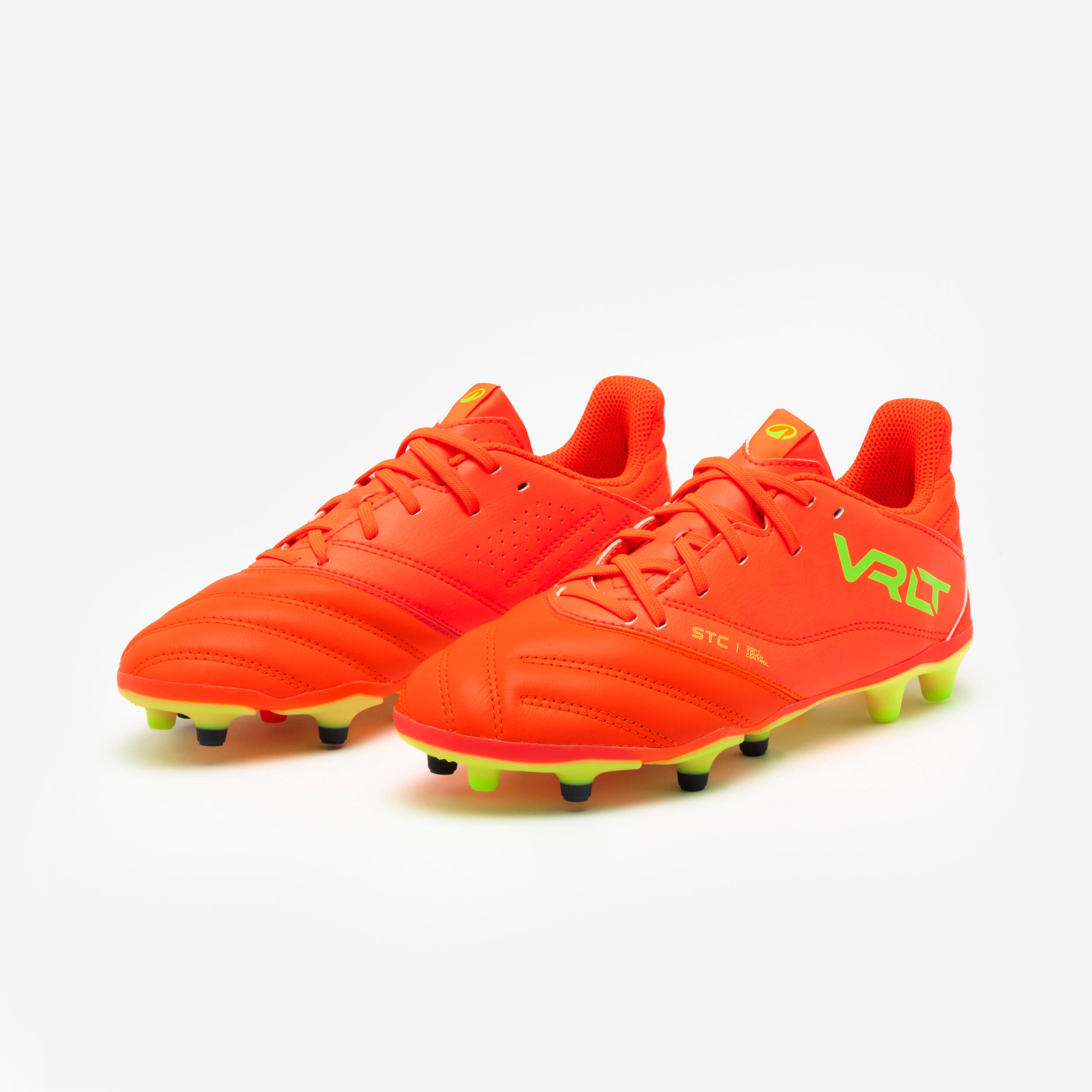 Chaussures de soccer en cuir à lacets enfant, Viralto II FG 2/10