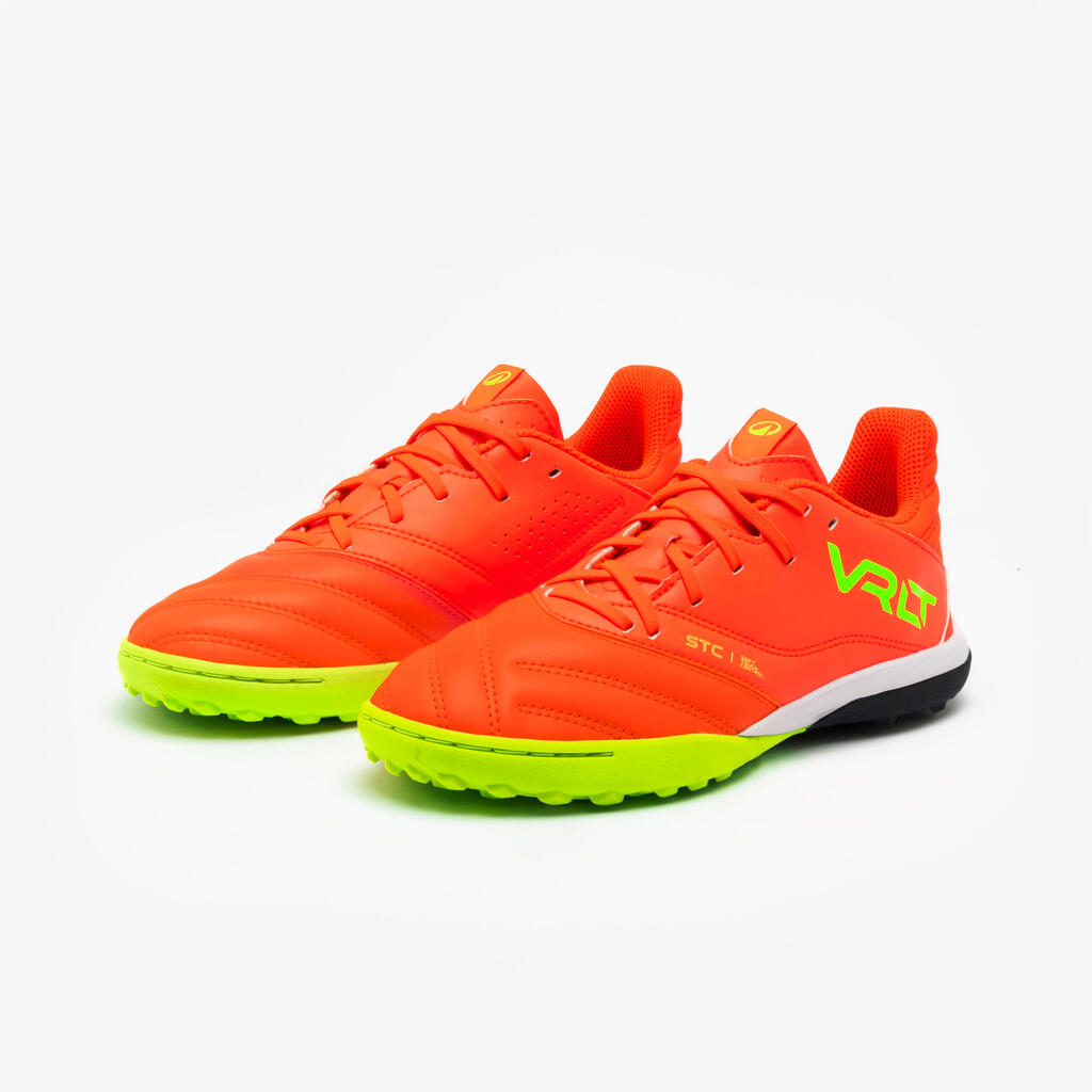 CHAUSSURES DE CHAUSSURES DE FOOTBALL VIRALTO II CUIR TF ORANGE ENFANT