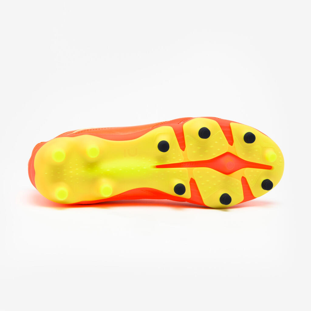 Kinder Fußball Nockenschuhe FG Leder ‒ Viralto II Acid rot 