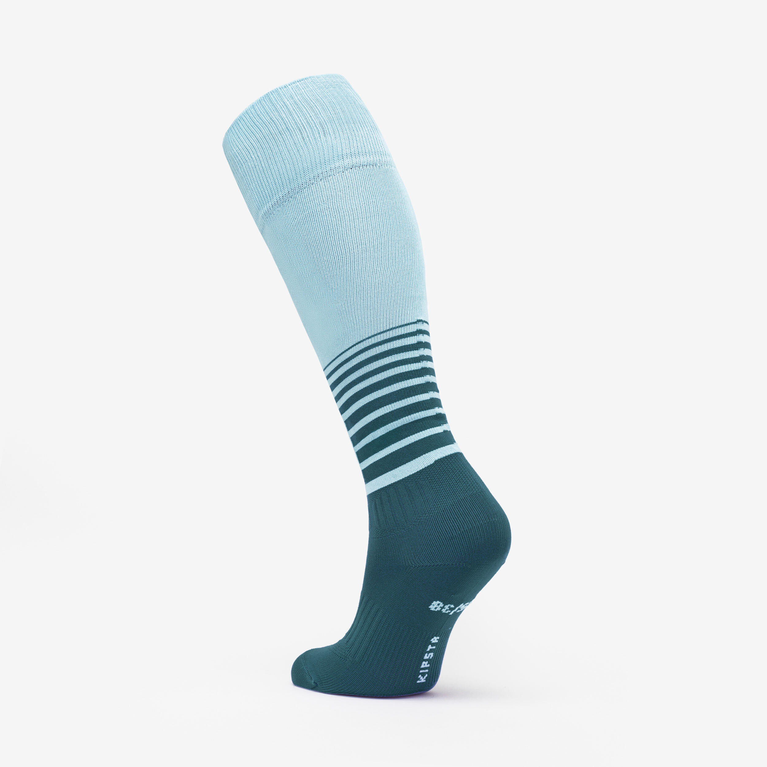 Chaussettes de football Viralto pour fille rayées bleues 2/4