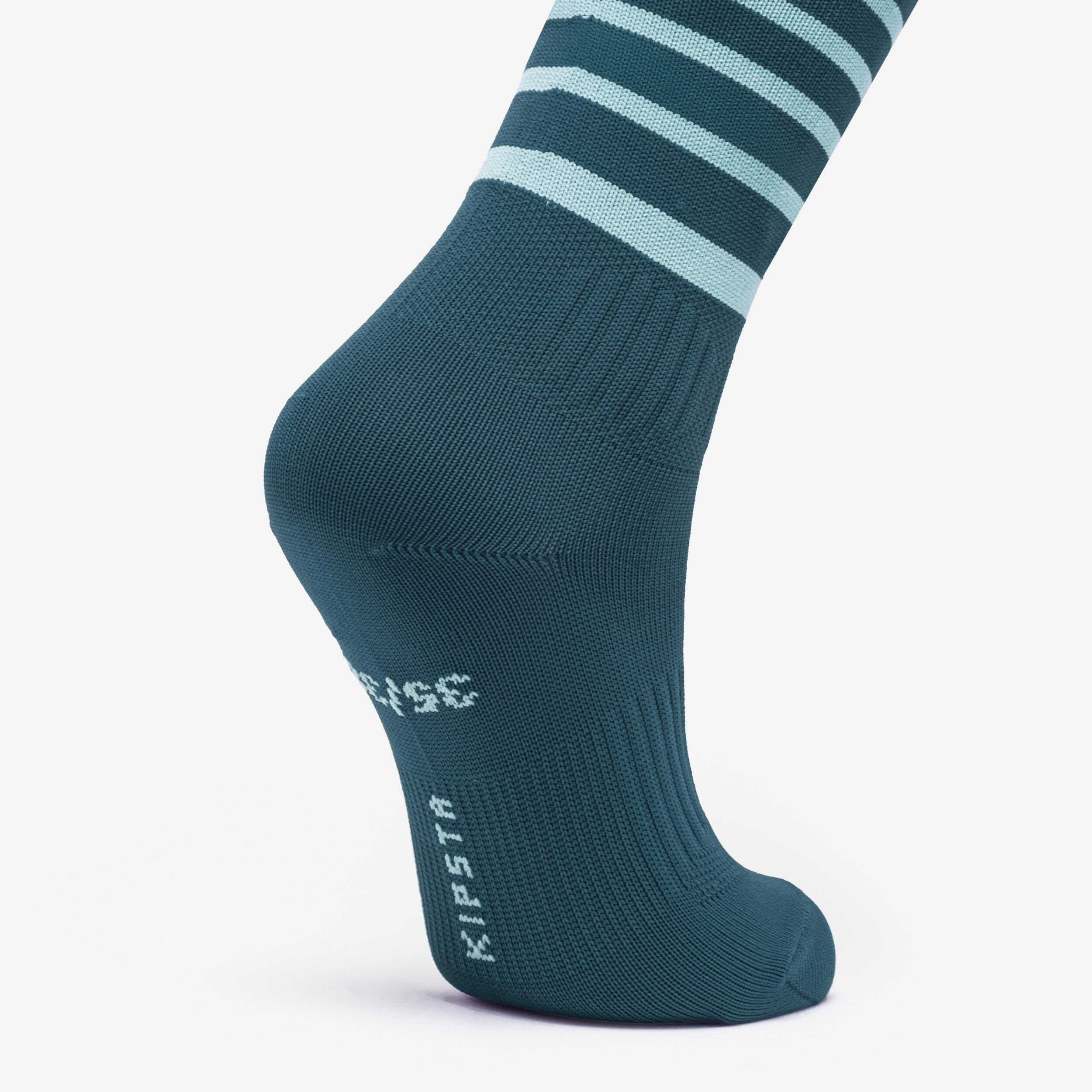 Chaussettes de football Viralto pour fille rayées bleues 4/4
