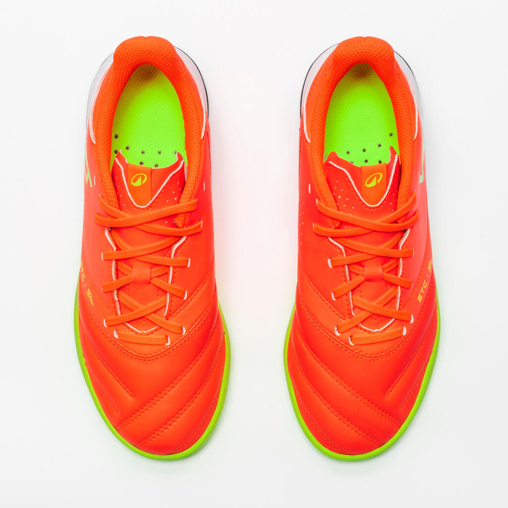 CHAUSSURES DE CHAUSSURES DE FOOTBALL VIRALTO II CUIR TF ORANGE ENFANT