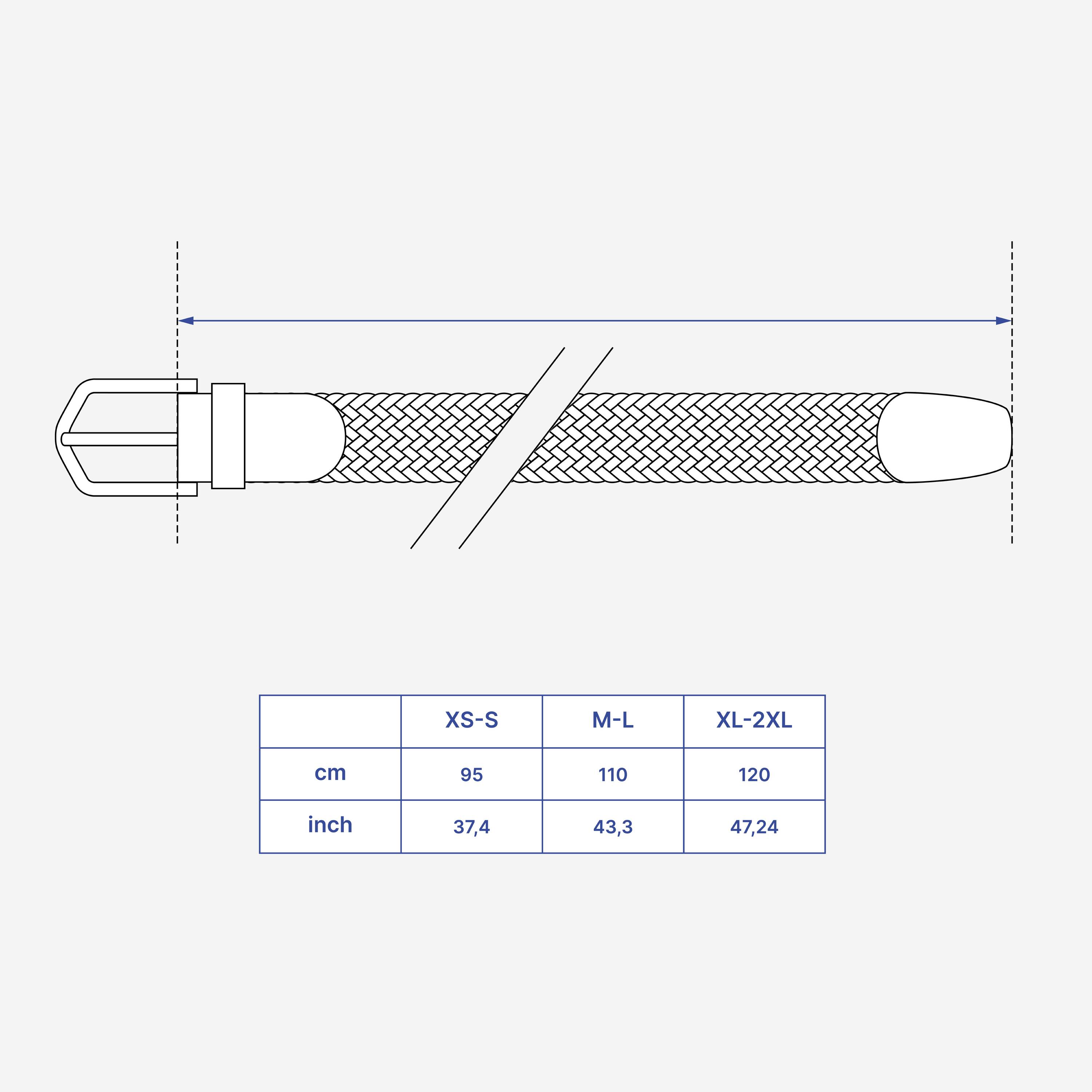 Elastic & stretchy braided golf belt, brown -  3