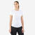 T-shirt tennis col rond dry femme - essentiel 100 blanc
