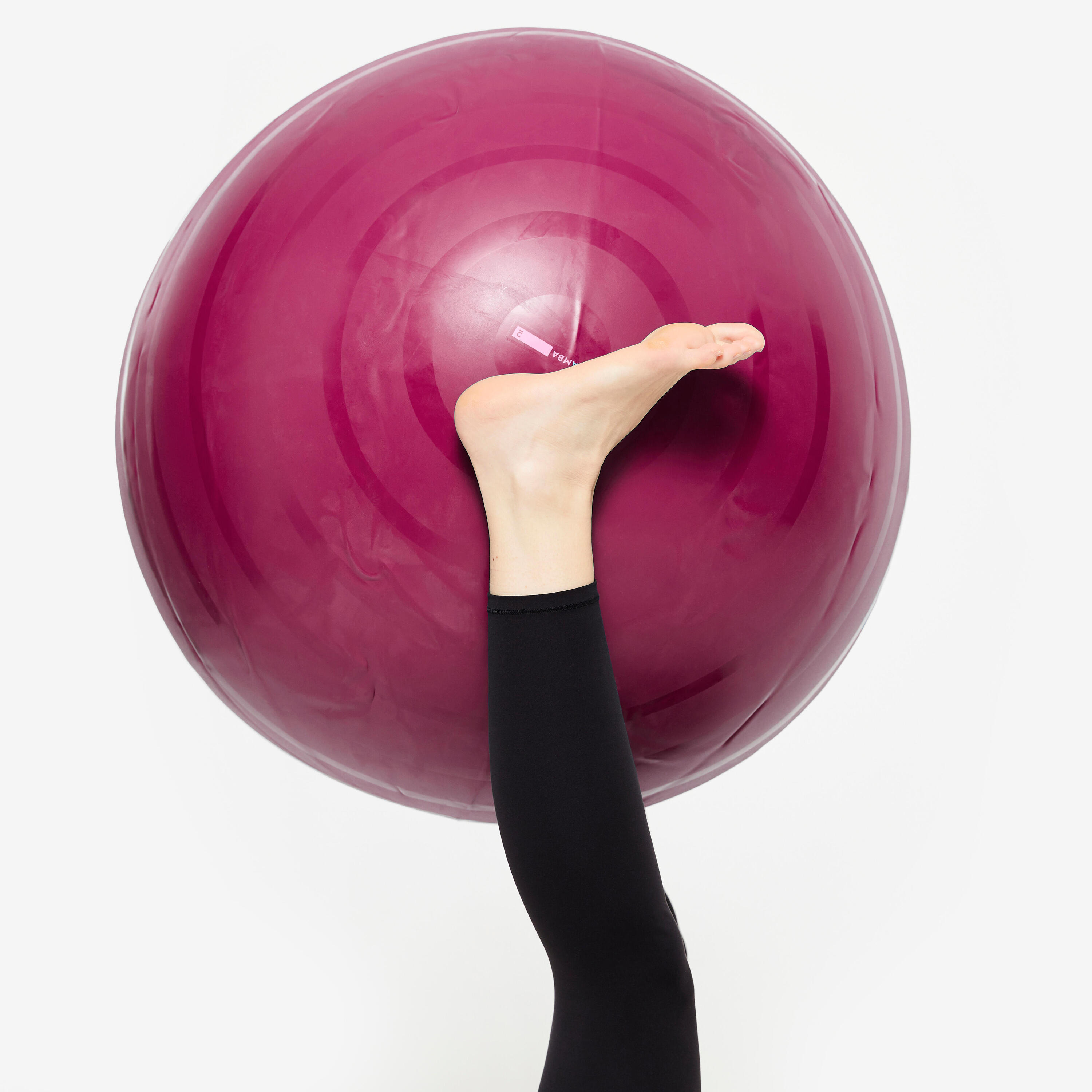 Fitball Pelota Pilates Resistente Talla S - 55 cm Burdeos 2/7