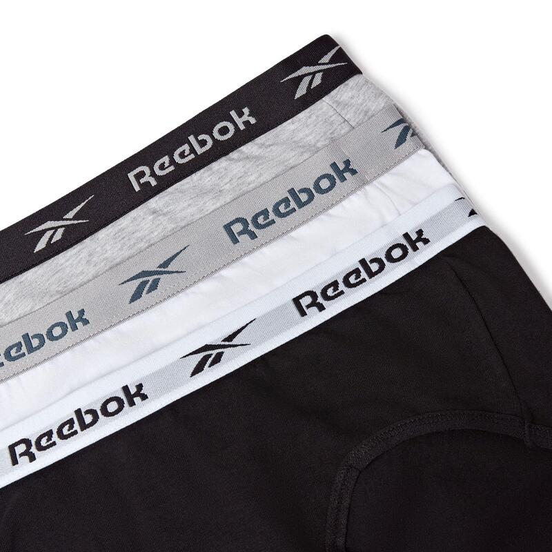 Lot de 3 culottes femme, noir/blanc/gris