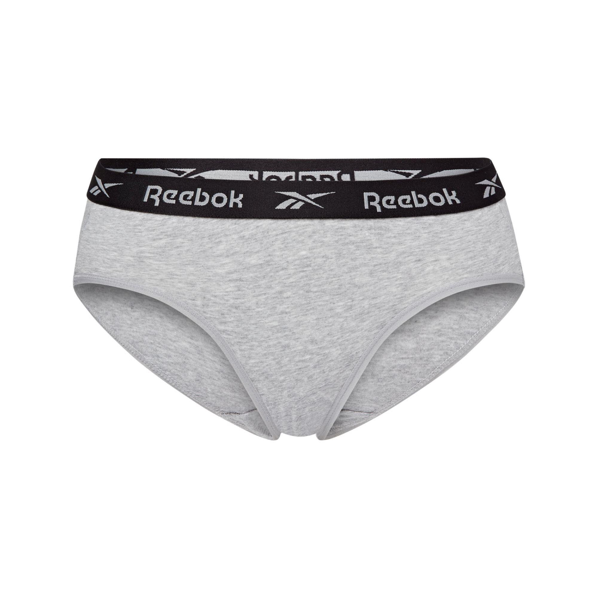 Women's Pack of 3 Knickers - Black/White/Grey 5/8