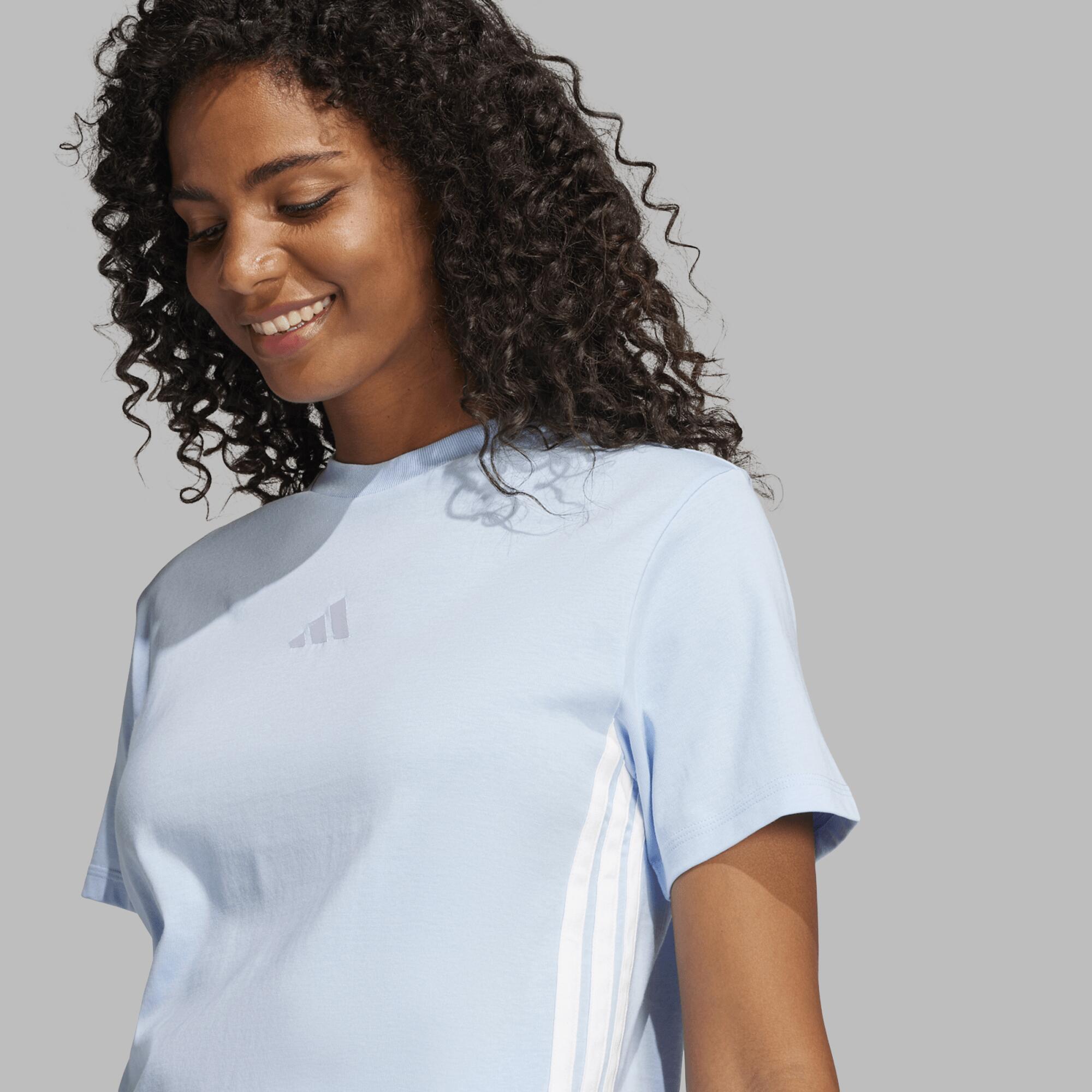 Fitness T-shirt dames lichtblauw ADIDAS | Decathlon