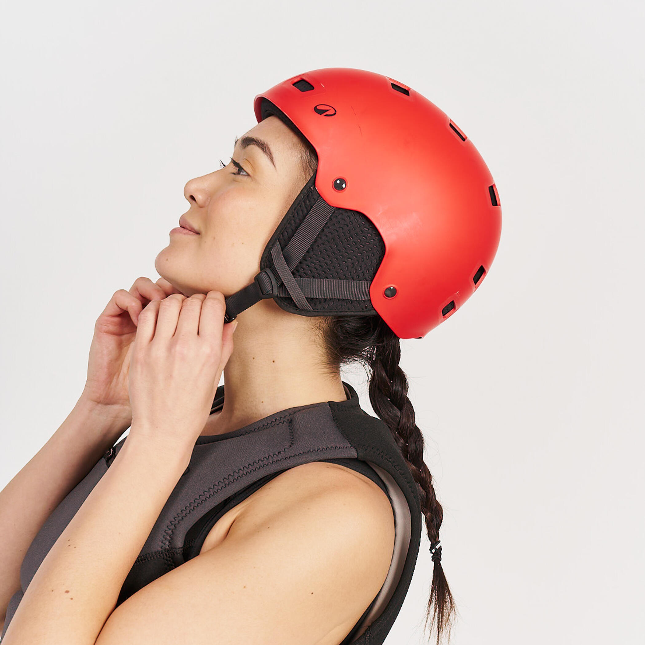 Capacete desportos aquáticos, kitesurf, wingfoil, wakeboard Adulto 100 vermelho 12/50