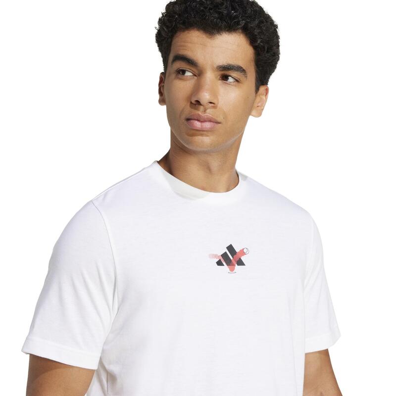 Erkek Tenis Tişörtü - Baskılı - Adidas