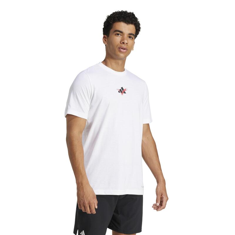 Erkek Tenis Tişörtü - Baskılı - Adidas