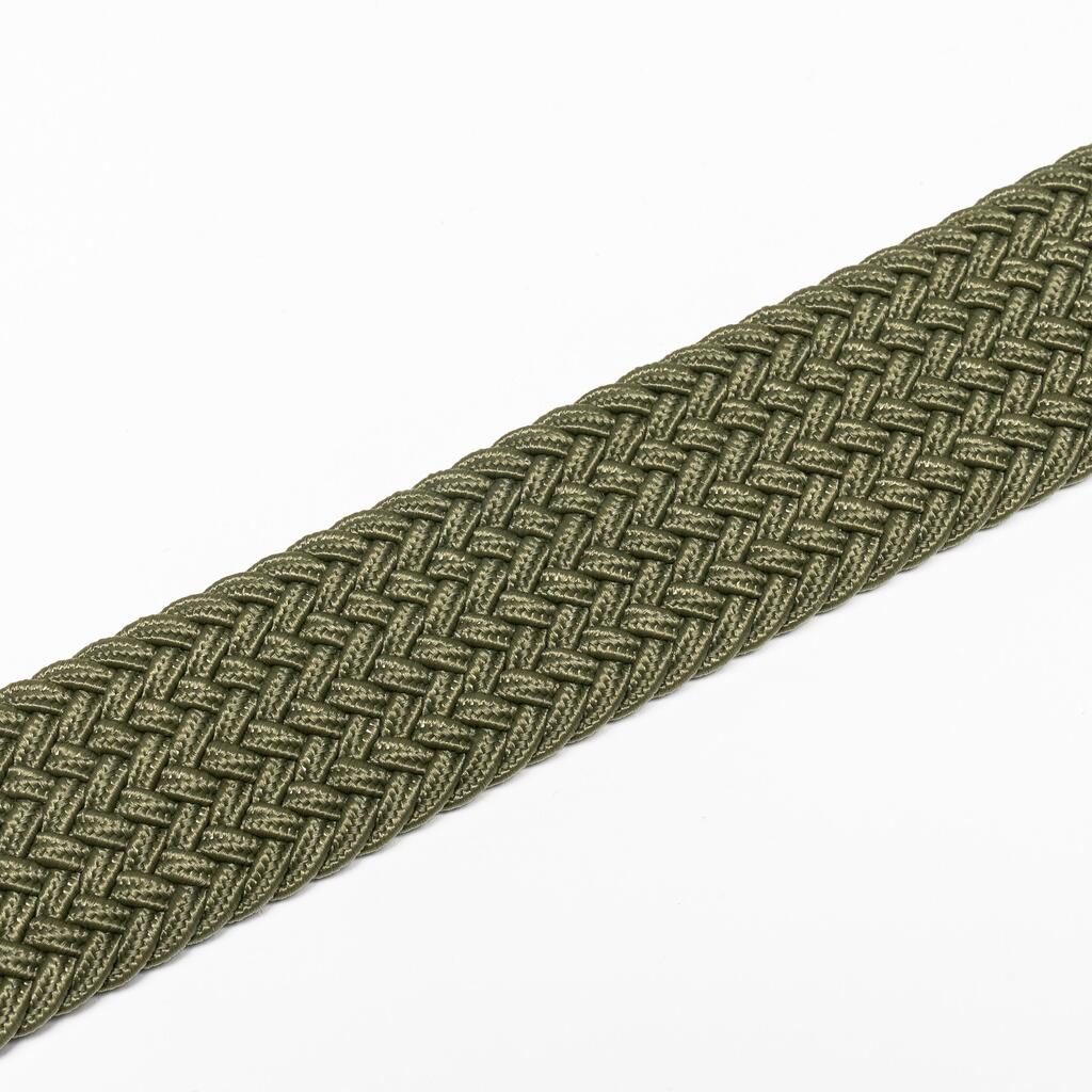 Elastic & stretchy braided Golf belt, navy blue and green